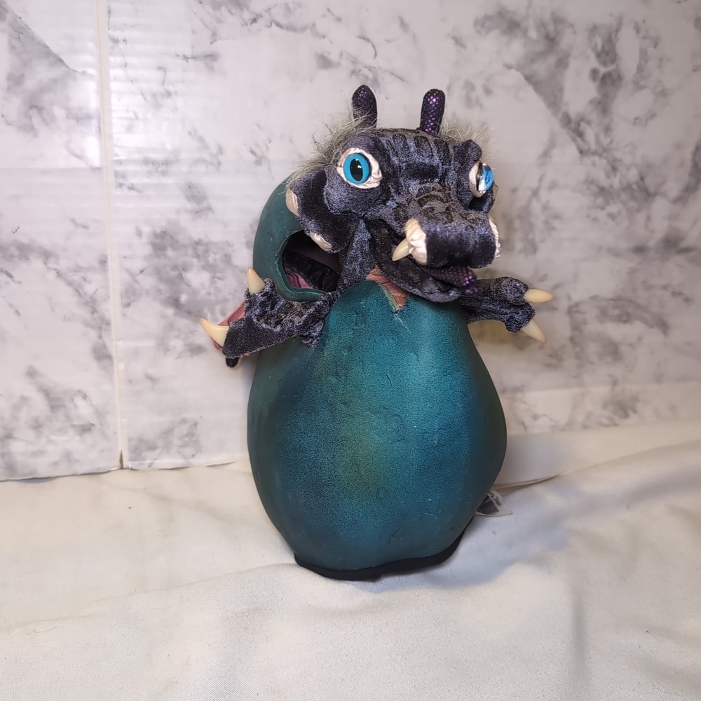 Folkmanis Hand Puppet Hatching Dragon In Egg 9"